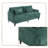 Modern Chenille Fabric Loveseat Sofa with Pillows, Breathable Upholstery and Wood Legs for Living Room-1108922601