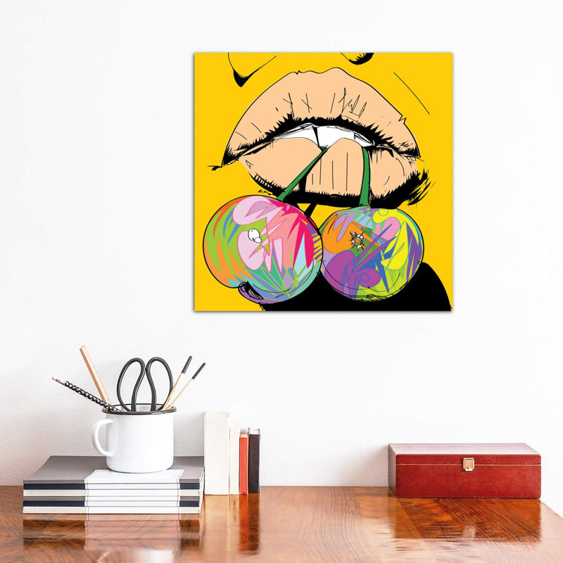 Cherries by Technodrome1 - Wrapped Canvas Print, 45.72 cm H x 45.72 cm W x 3.175 cm D