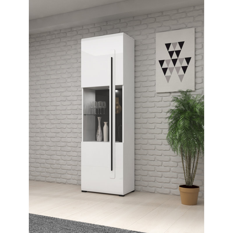 Aimes Display Cabinet, White Glossy