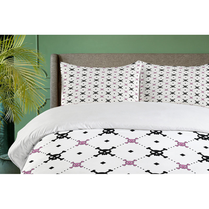 Polyester Geometric Shapes Duvet Cover, Queen Duvet Cover + 2 Pillow Shams