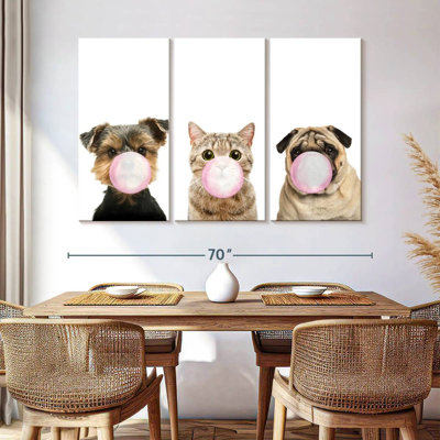 " Bubble Gum Animal Pets " 3 - Pieces