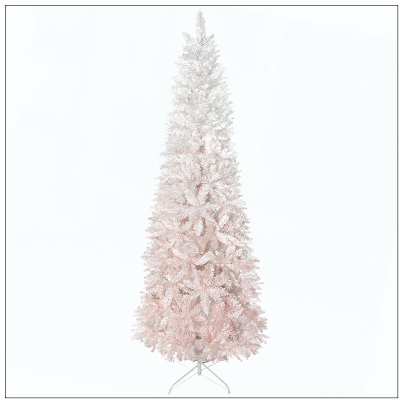 Sapin de Noël artificiel non éclairé avec branches réalistes et base en acier