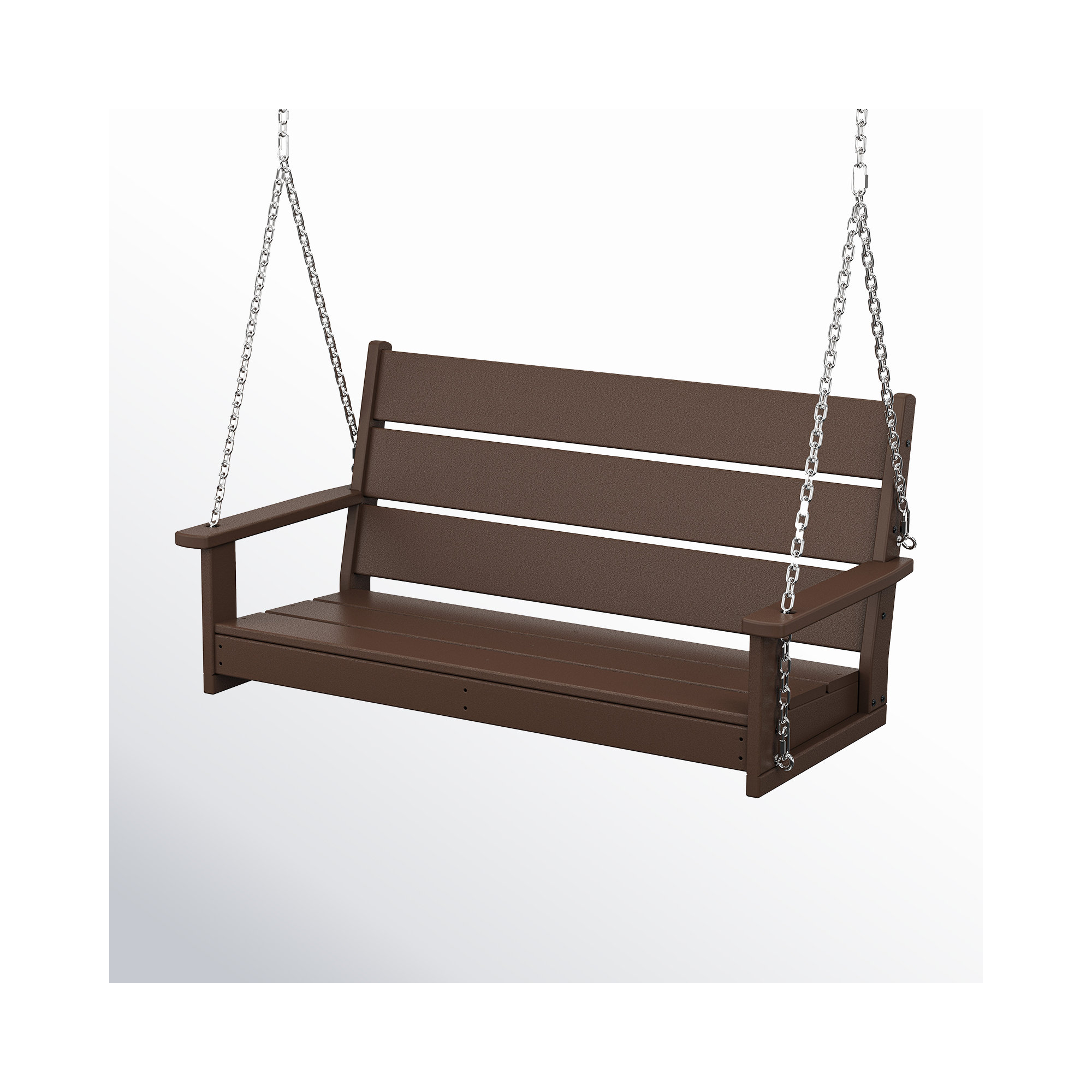 POLYWOOD Lakeside 2 Person Porch Swing, Mahogany