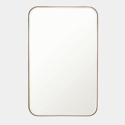 Banded Stainless Steel Rectangle Mirror