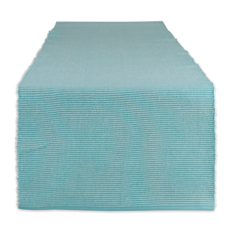 100% Cotton Table Runner, 72" x 13", Aqua