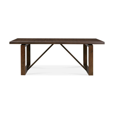 84" Dark Brown Wood Sled Base Dining Table