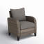 Chaise de patio avec coussins Alixander