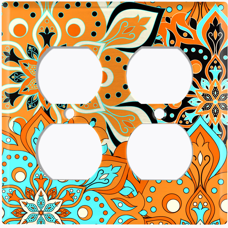 Patterned Duplex Outlet Standard Wall Plate