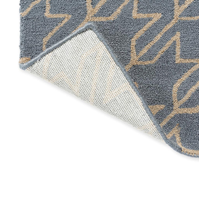 Area Rug in Washed Blue/Beige, Rectangle 8'2" x 11'6"