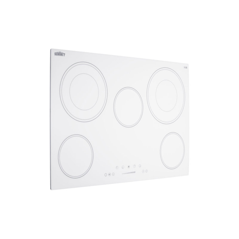 Summit Appliance 30" Wide 208-240V 5-Burner Radiant Cooktop, White