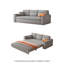 Canapé-lit extensible 97,64 po moderne en tissu de lin gris minimaliste pour petits espaces avec tiroirs de rangement, ports de chargement USB et haut-parleurs Bluetooth-131258189