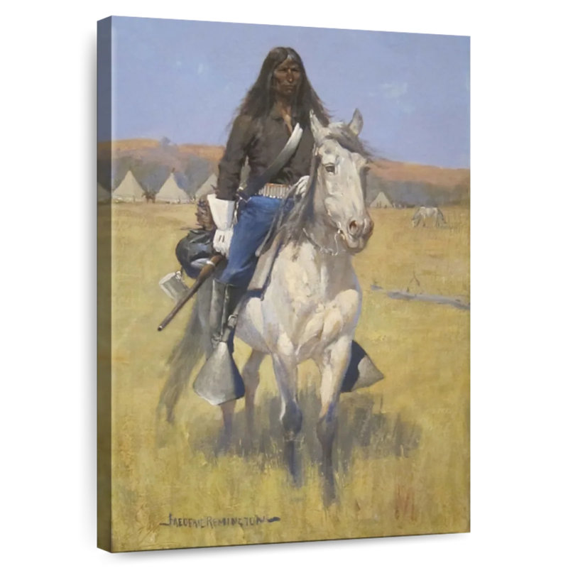 Lelar Mounted Indian Scout, 12" H x 8" W