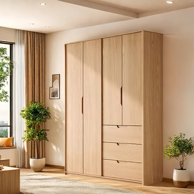 Modern Simple Classic Wardrobe, 78.74" H x 66.93" W x 23.62" D