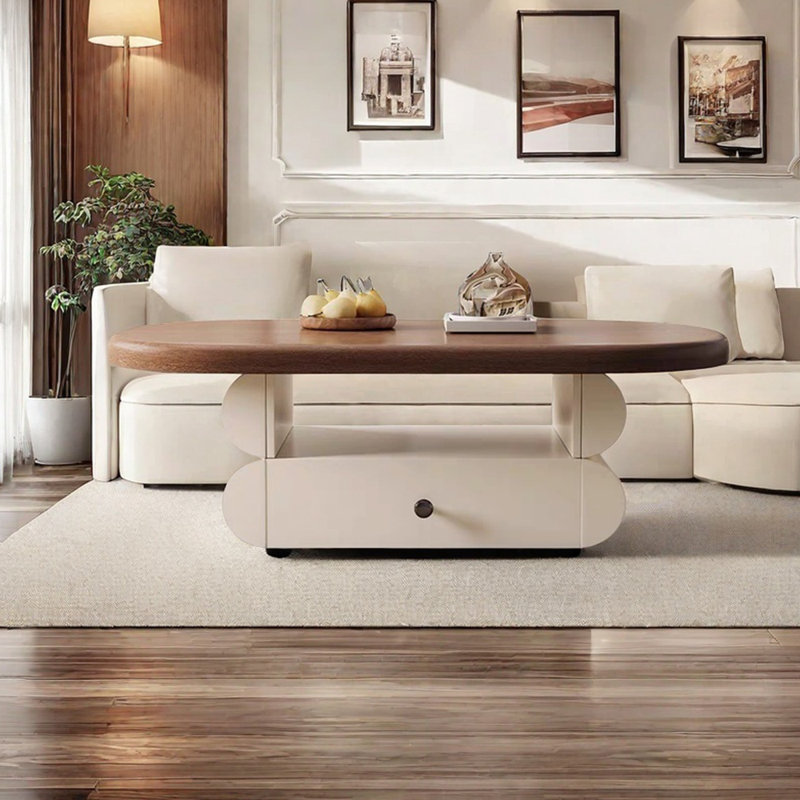Table basse moderne, simple et créative, H 16,92 po x L 43,3 po x l 23,62 po