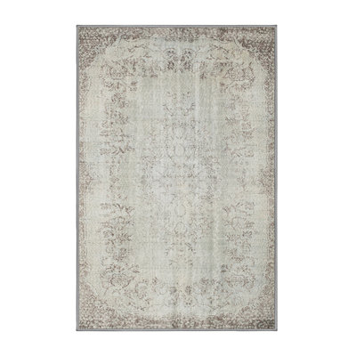 Tapis gris clair/brun contemporain