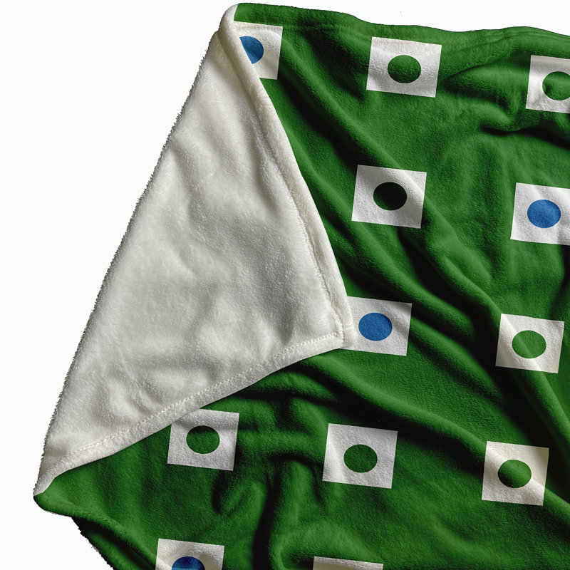 Betsy Geometric Blanket, Green