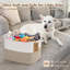 Panier de rangement tissé, panier en corde de coton pour jouets pour chien, livres, panier-cadeau élégant avec poignées, paniers carrés pour l'organisation