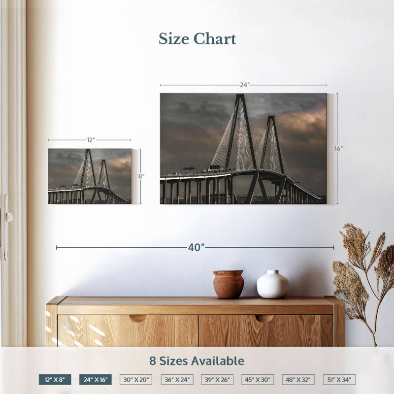 Rorry Iconic Ravenel Bridge, 16" H x 24" W