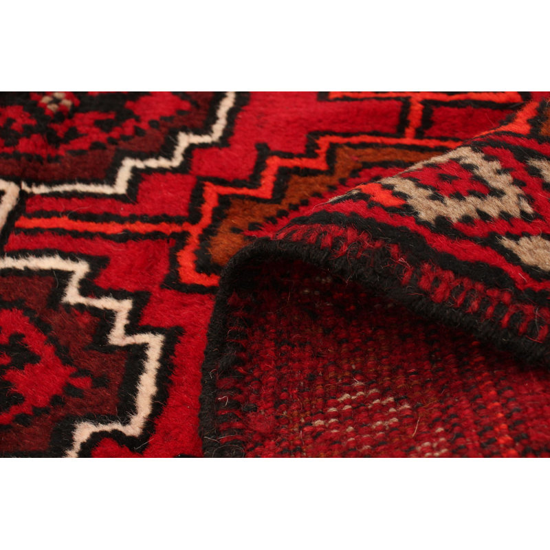 Tapis décoratif en laine de conception unique en laine noué à la main New Age de 3 pi 4 po x 5 pi 7 po