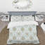 Blue Gold Damask Glamour Print II - Ensemble de housse de couette style campagnard-109149013