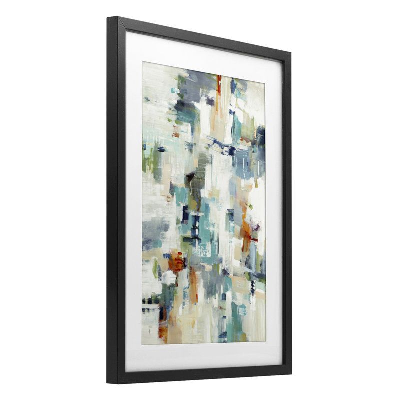 «Dynamic Dappled Expression», reproduction sous verre, conception de Lisa Ridgers, H 20 po x l 14 po, Cadre noir minuit
