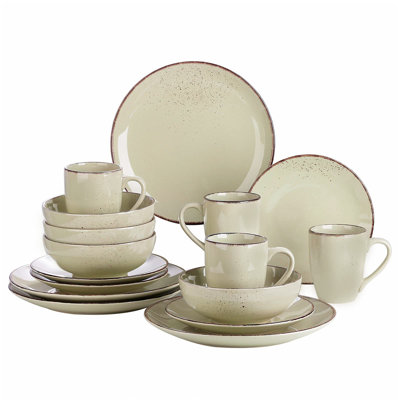 Aayah Ceramic Dinnerware Set 16 Piece - Service for 4