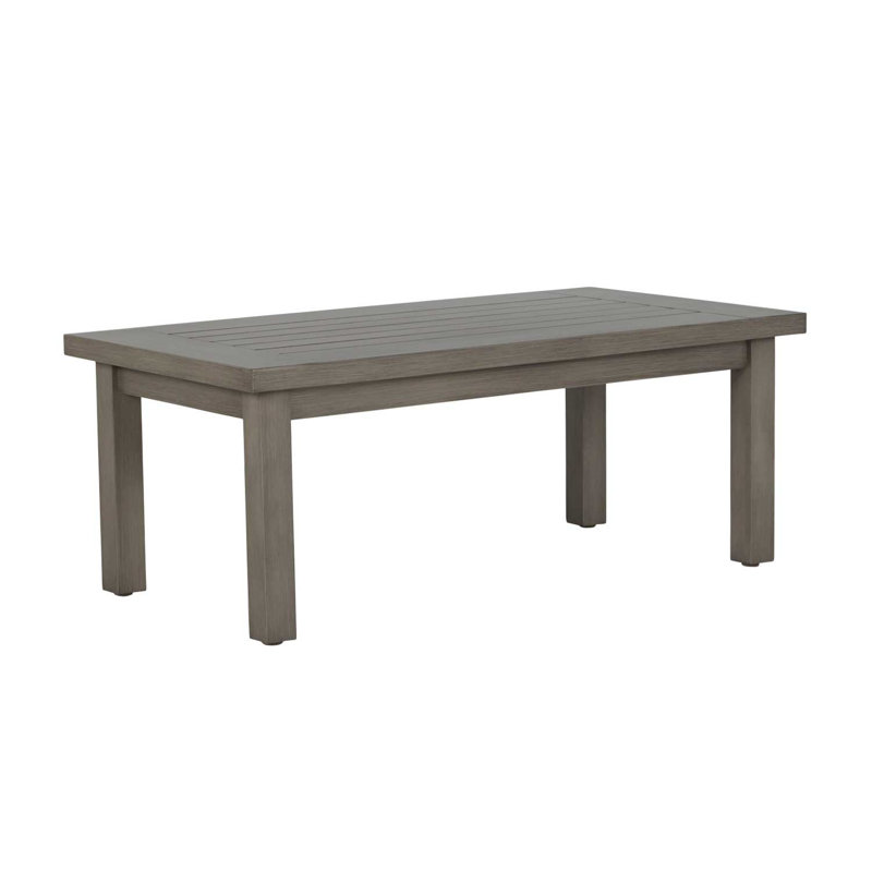 Club Aluminum Outdoor Coffee Table, Oyster
