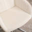 Fauteuil ergonomique en velours beige - Fonction pivotante, fabrication, soulagement des maux de dos confortable pour le bureau ergonomique, base en métal, travail détendu-1575268113