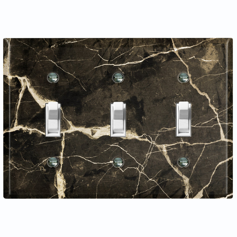 Patterned 3 - Gang Toggle Light Switch Standard Wall Plate