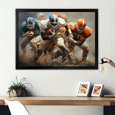 Football Strategic Interplay II - Sports Wall Art Living Room