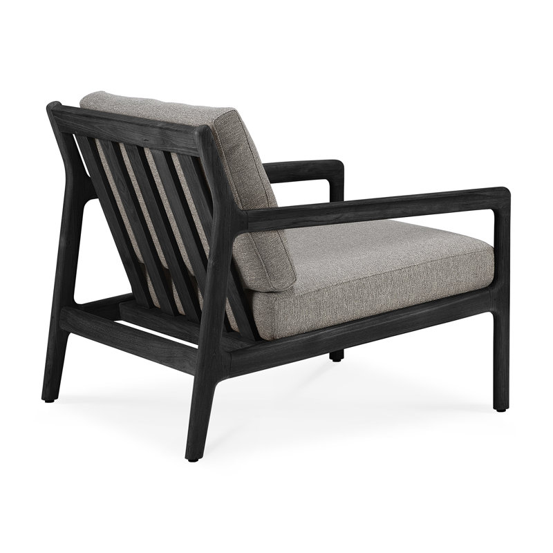Jack Outdoor Teak Lounge Chair, Teak Black/Mocha