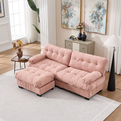 Canapé modulaire à assise profonde, canapé en forme de L moderne pour la maison