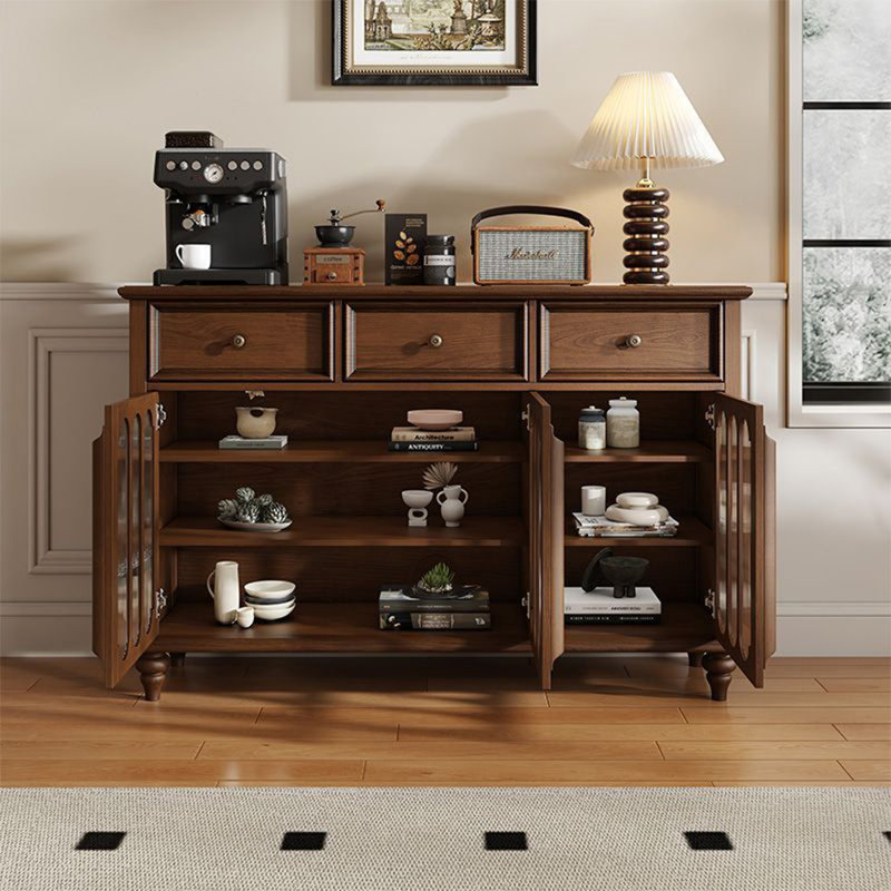 Buffet en chêne massif 3 tiroirs Amberle, H 37,4 po x l 53,15 po x P 15,75 po