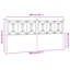 Vidaxl Metal Replace Headboard White 200 Cm-104509719-104509720