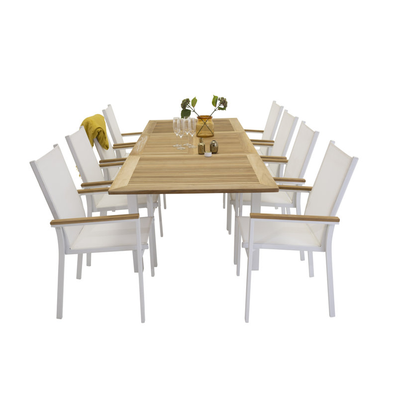 Deandre Stacking Patio Dining Armchair with Cushion