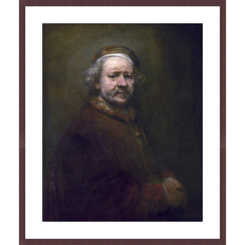 Autoportrait à l'âge de 63 ans par Rembrandt van Rijn - Estampe numérique encadrée, H 39,65 po x l 33,5 po