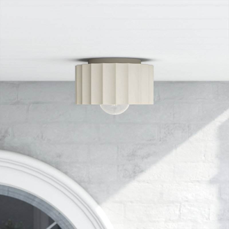 Colgate Outdoor Flush Mount, Matte White, 6.5" H x 13" W x 13" D