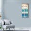 Art mural sur toile tendue - art mural Michael Mullan «Beachscape Palms V» pour le salon, la chambre à coucher ou le bureau - 14 x 32-33425316