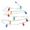 15.5' UL 10-Light Multicolor G45 Teardrop Green Wire Light Set