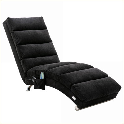 Chaise Lounge, Modern 5-Mode Massage Long Lounger for Living Room Office | Polyester | Mid-Century Modern
