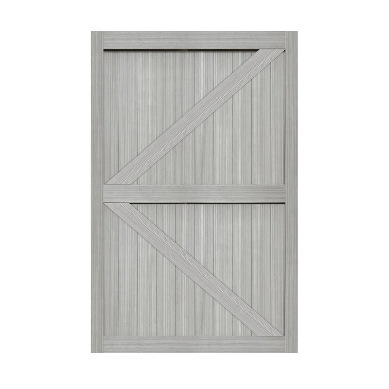Trous pré-percés en MDF pour porte de grange Assemblage facile - Porte simple, quincaillerie non incluse, 60 po x 84 po