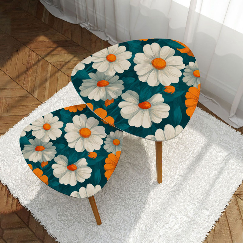 Ensemble de 2 tables basses gigognes Triangle