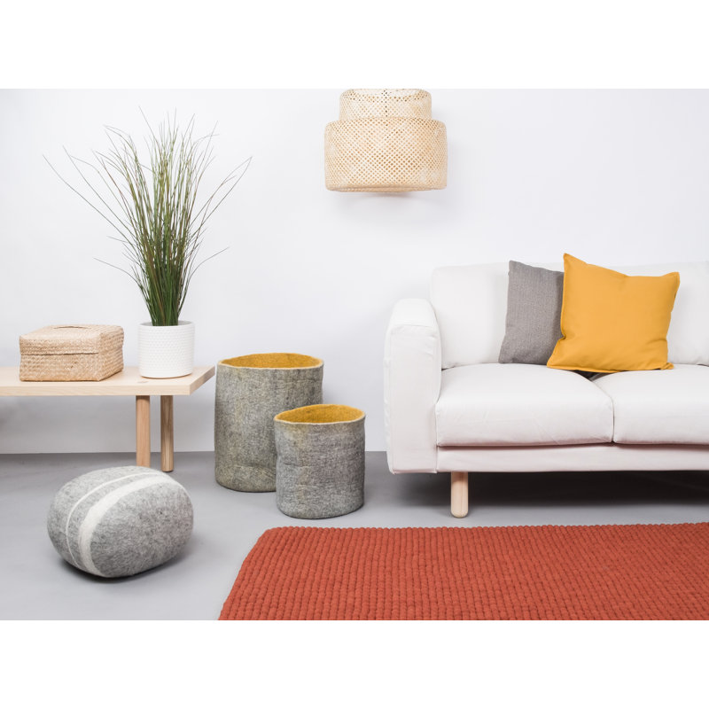 Solid Colour Hand Woven Area Rug, Rectangle 120 x 170cm