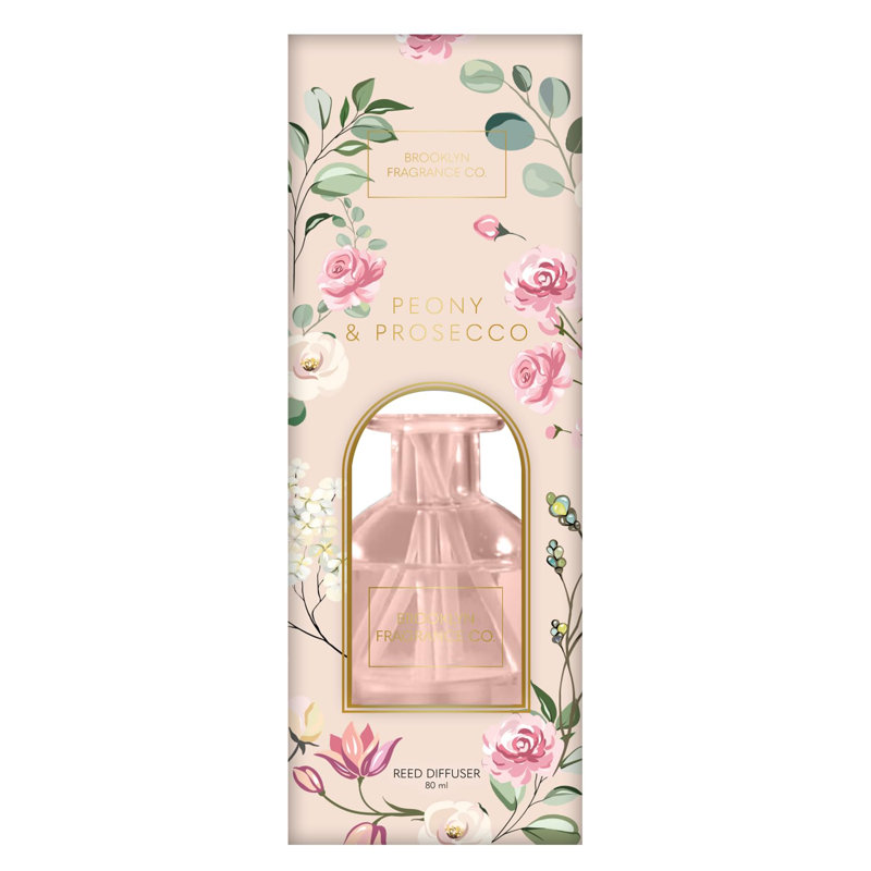 Diffuseur de roseaux 100 ml Brooklyn Fragrance Co - Arches Floral, Pivoine / ombre Prosecco