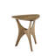 Table brune triangulaire - Placage en bois, pieds en contreplaqué, finition plaquée sur les côtés, assemblage requis