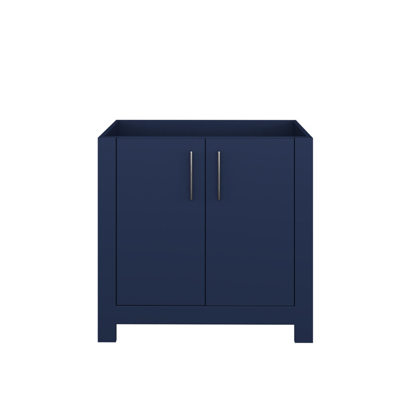 Austin 35.25" Navy Blue Freestanding Bathroom Vanity Cabinet