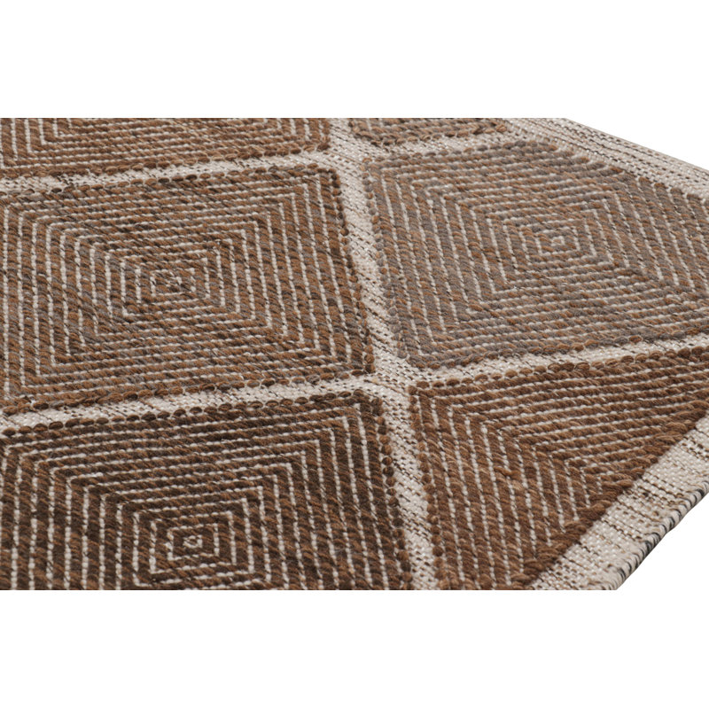 Scandinavian Wool Geometric Area Rug, Rectangle 10' x 14'