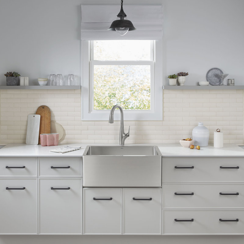Évier de cuisine à tablier simple L 30 po x l 20 po Avery