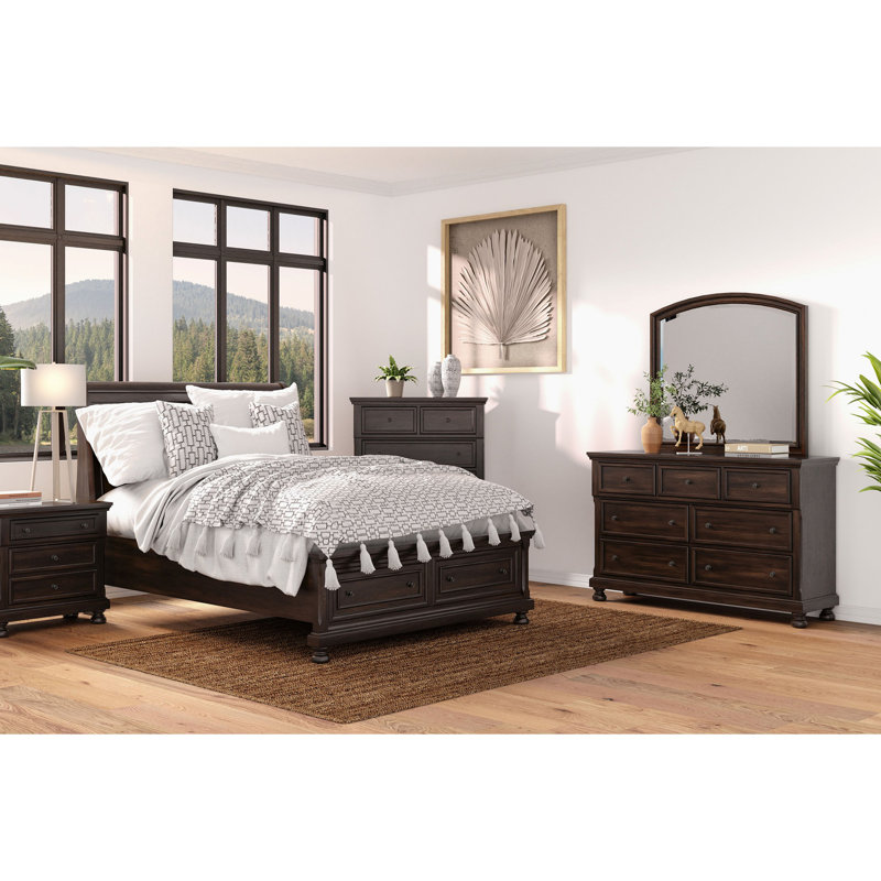 Nightstand Two Drawer, Cherry