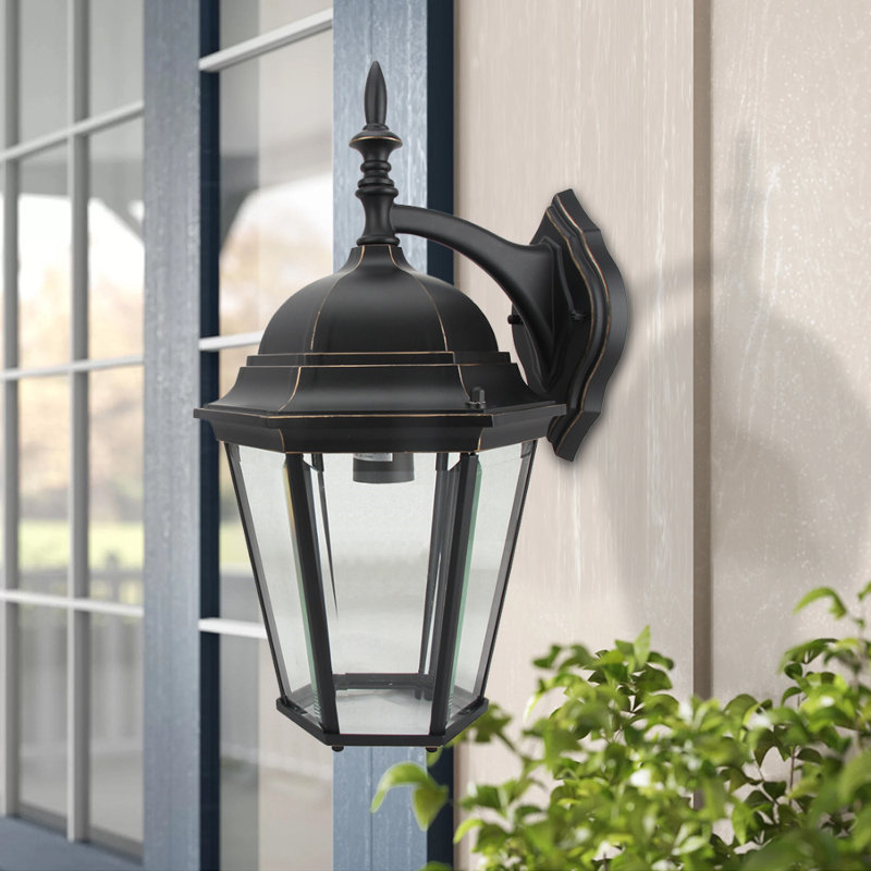 Lanterne murale d'extérieur H 13 po Treviso, Noir impérial, H 13 po x l 8 po x P 8 po